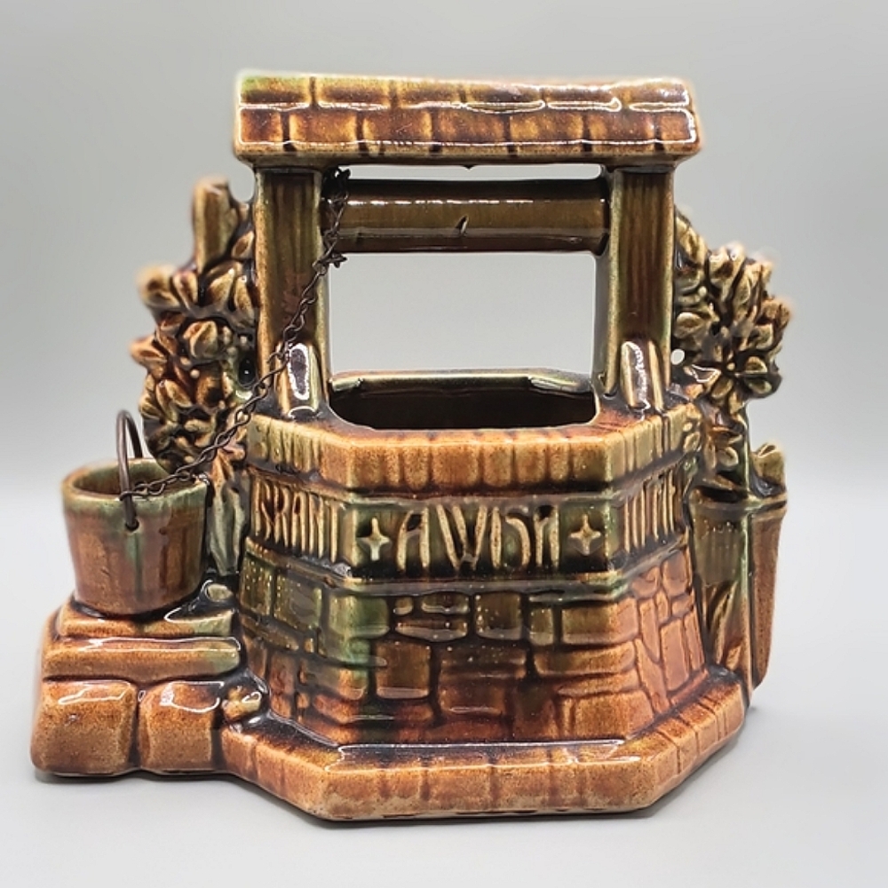 McCoy Vintage Ceramic Wishing Well Planter